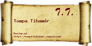 Tompa Tihamér névjegykártya